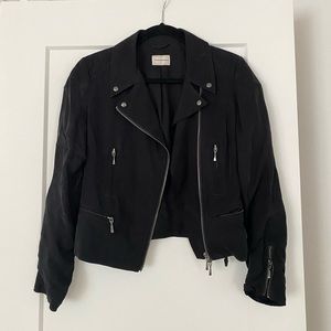 SOLD Club Monaco Silk Motorcycle Jacket